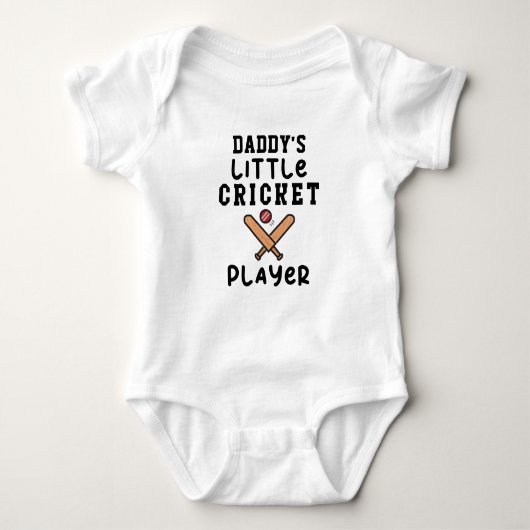 De kleine cricketspeler van papa | Cricket Romper (Voorkant)