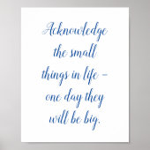 De kleine dingen in het leven citeren poster (Voorkant)