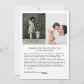 De kleine dingen modern minimalistisch nieuwjaar feestdagenkaart (Achterkant)