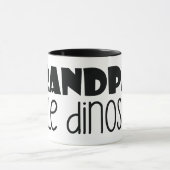 De kleine dinosaurus van opa's Quote l Fathers Day Mok (Midden)