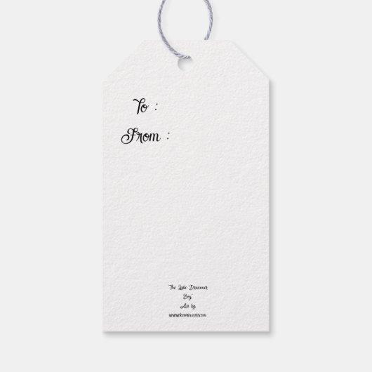 De kleine drummer Boy Gift Labels Cadeaulabel (Achterkant)