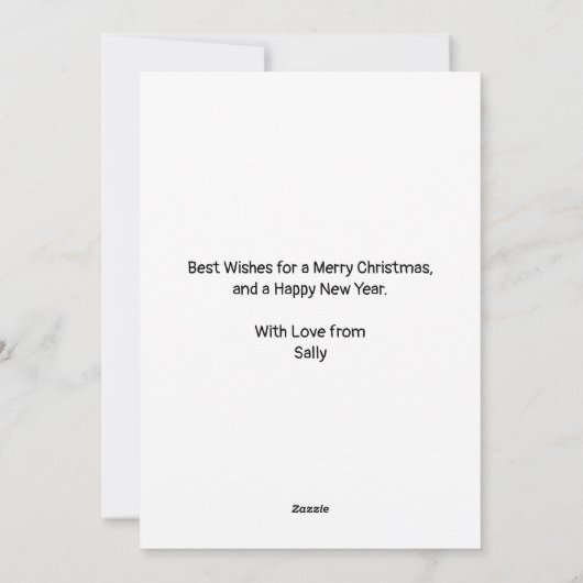 De kleine Elf-kerstkaart Feestdagenkaart (Achterkant)