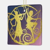De kleine fee en de elf keramisch ornament (Links)