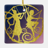 De kleine fee en de elf keramisch ornament (Voorkant)