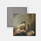 De kleine fruitverkoper, 1670-75 magneet (Voorkant / Achterkant)