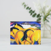 De kleine gele paarden van Franz Marc Briefkaart (Staand voorkant)