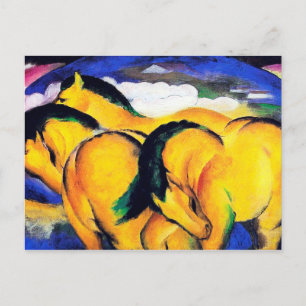 De kleine gele paarden van Franz Marc Briefkaart
