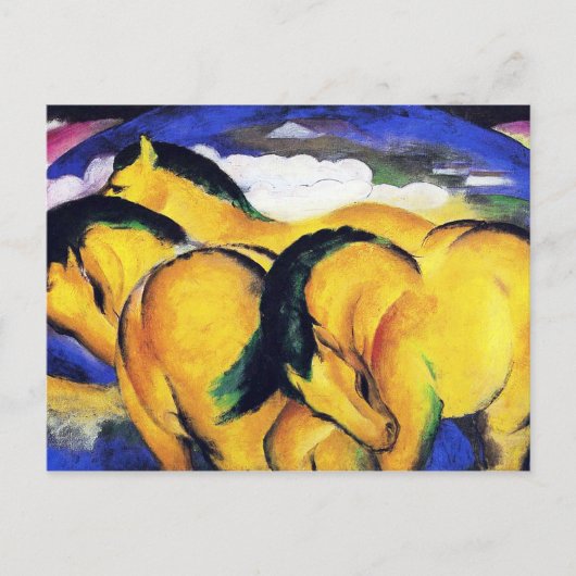 De kleine gele paarden van Franz Marc Briefkaart (Voorkant)