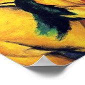 De kleine gele paarden van Franz Marc Poster (Hoek)