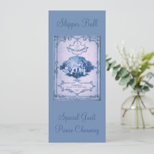 De kleine Glass Slipper 2 Uitnodiging (Staand voorkant)