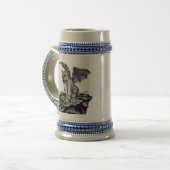 De kleine GOLEM - Gargoyle black kent design Bierpul (Voorkant links)