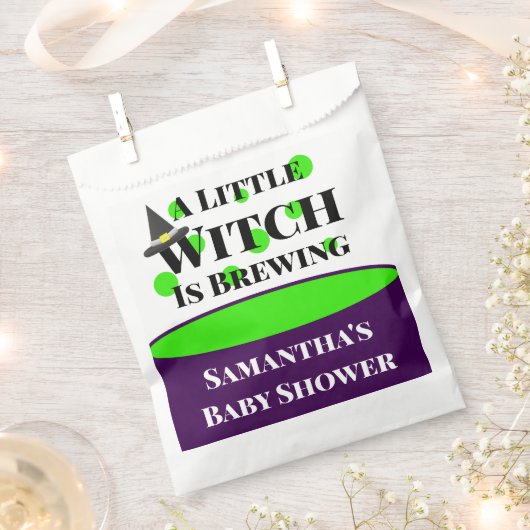 De kleine heks breekt het Halloween Baby shower Bedankzakje (Geknipt)