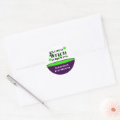 De kleine heks breekt het Halloween Baby shower Ronde Sticker (Envelop)