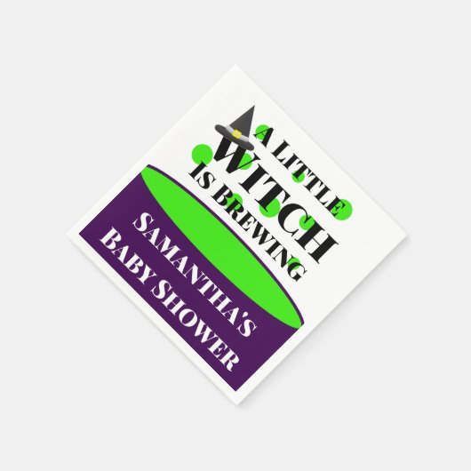 De kleine heks breekt het Halloween Baby shower Servet (Hoek)