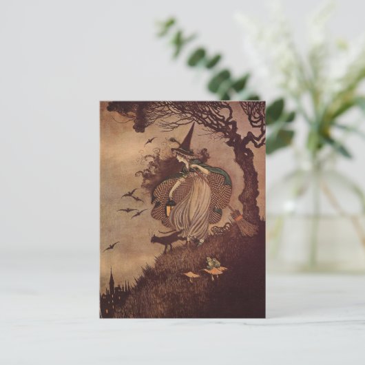 De kleine heks briefkaart (Staand voorkant)