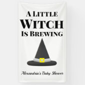 De kleine heks is de zwangerschap van de halloween spandoek (Verticaal)