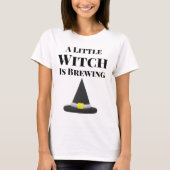 De kleine heks is de zwangerschap van de halloween t-shirt (Voorkant)