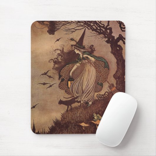 De kleine heks muismat (Met muis)