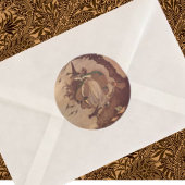 De kleine heks ronde sticker