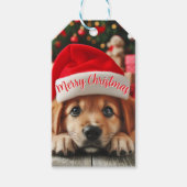 De kleine helper van de Kerstman Cadeaulabel (Voorkant)