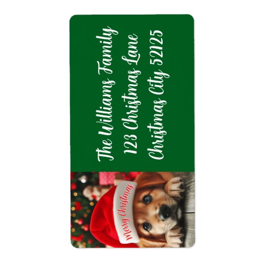 De kleine helper van de Kerstman Etiket (Voorkant)