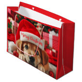 De kleine helper van de Kerstman Groot Cadeauzakje (Voorkant Gekanteld)