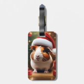 De kleine helper van de Kerstman: het kerstcavia Bagagelabel (Achterkant verticaal)