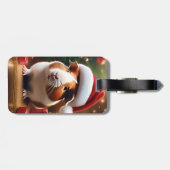 De kleine helper van de Kerstman: het kerstcavia Bagagelabel (Achterkant horizontaal)
