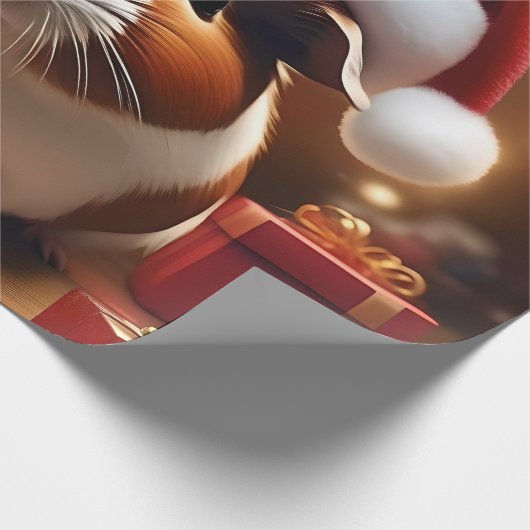 De kleine helper van de Kerstman: het kerstcavia Cadeaupapier (Hoek)