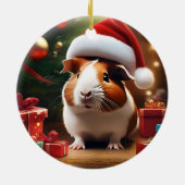 De kleine helper van de Kerstman: het kerstcavia Keramisch Ornament (Achterkant)