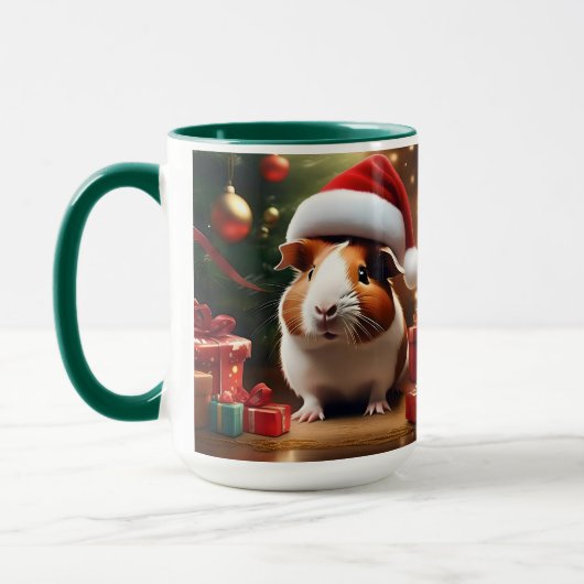 De kleine helper van de Kerstman: het kerstcavia Mok (Links)