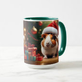 De kleine helper van de Kerstman: het kerstcavia Mok (Voorkant rechts)