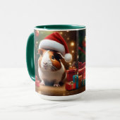 De kleine helper van de Kerstman: het kerstcavia Mok (Voorkant links)