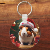 De kleine helper van de Kerstman: het kerstcavia Sleutelhanger (Achterkant)