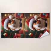 De kleine helper van de Kerstman: het kerstcavia Strandlaken (Voorkant)