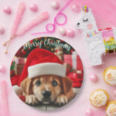 De kleine helper van de Kerstman Papieren Bordje (Feest)