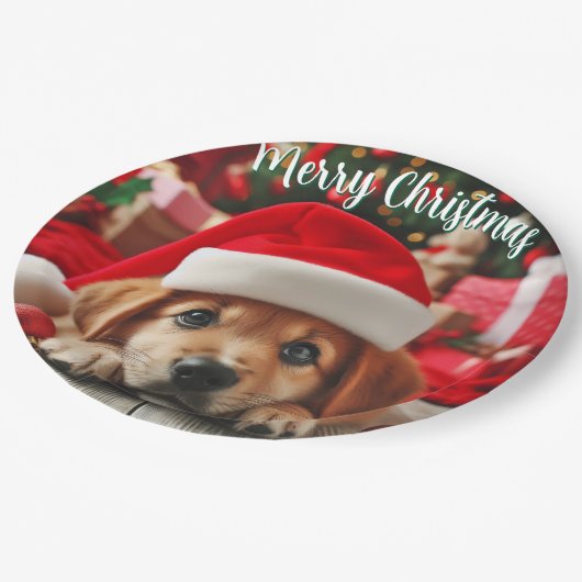 De kleine helper van de Kerstman Papieren Bordje (Gekanteld)