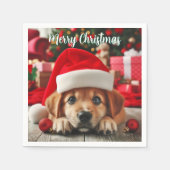 De kleine helper van de Kerstman Servet (Voorkant)