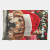 De kleine helper van de Kerstman Theedoek (Horizontaal)