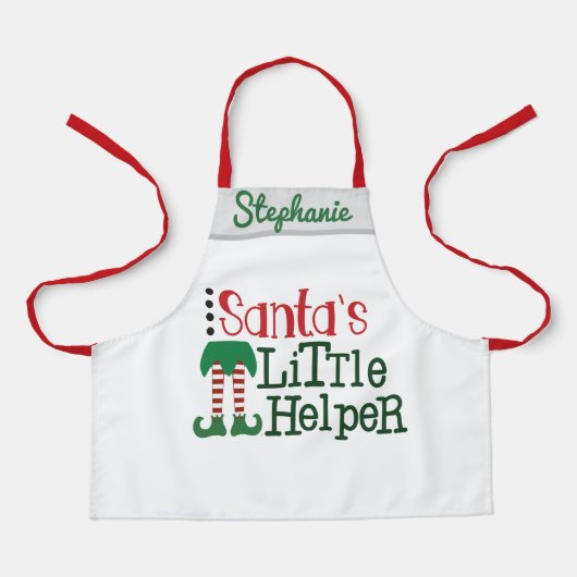 De kleine helper van de klas Santa personaliseert Schort (Voorkant)
