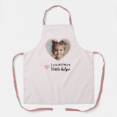 De kleine helper van oma - gepersonaliseerde roze  schort (Voorkant)
