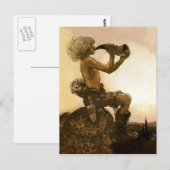 “De Kleine Herder” aquarel van John Bauer Briefkaart (Voorkant / Achterkant)