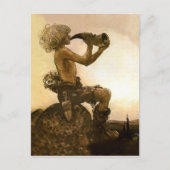 “De Kleine Herder” aquarel van John Bauer Briefkaart (Voorkant)