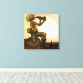 “De Kleine Herder” aquarel van John Bauer Canvas Afdruk (Insitu (Houten vloer))