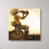 “De Kleine Herder” aquarel van John Bauer Canvas Afdruk (Voorkant)