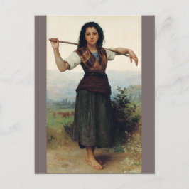 De kleine herderst van Bouguereau Briefkaart