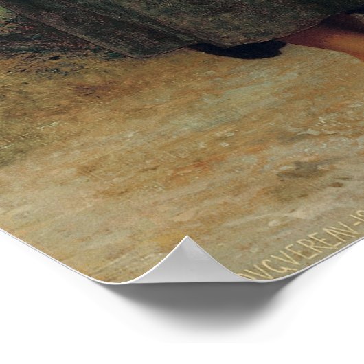 De kleine herderst van Bouguereau Poster (Hoek)