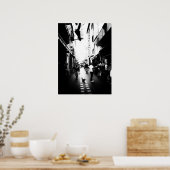 De kleine hond op straat poster (Keuken)