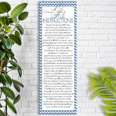 De kleine instructies van het leven Navy Blue Poster