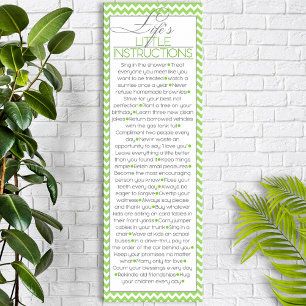 De kleine instructies van het leven, zoals groen poster
